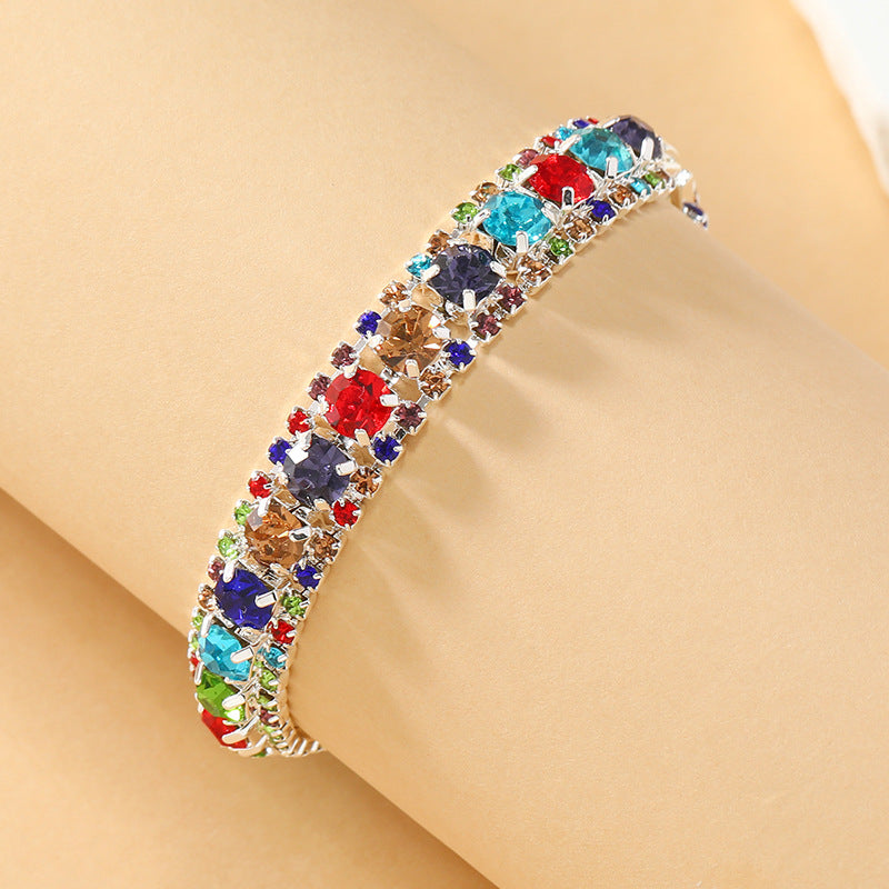 Wholesale Multicolor Crystal Bohemian Alloy Bracelet